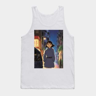 Anime girl in streets Tank Top